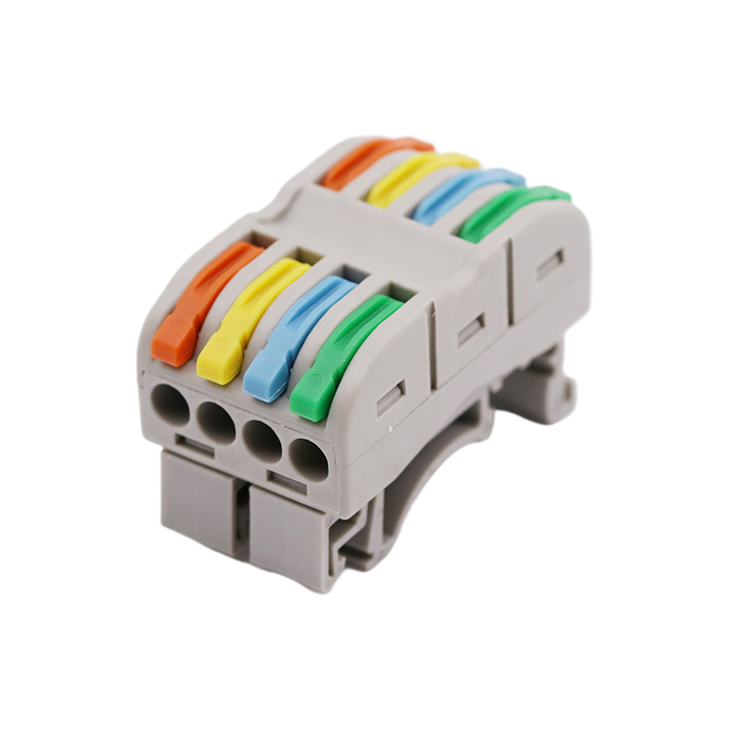 4 Sa 4 Out Makulay na DIN Rail Terminal Quick Connector