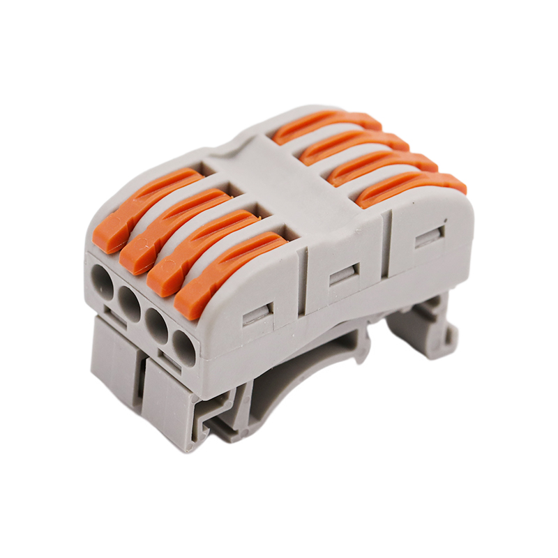 4 Sa 4 Out Orange DIN Rail Terminal Quick Connector